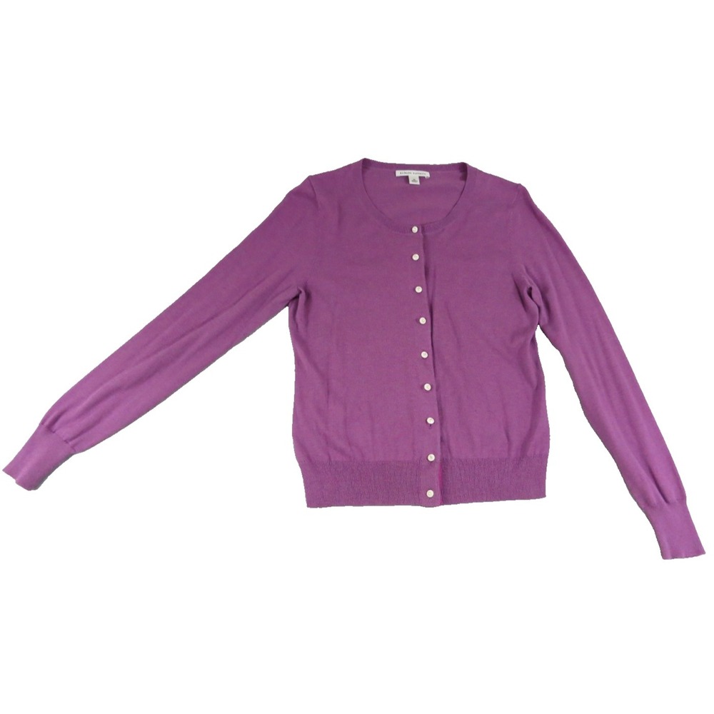 Banana Republic‎ Silk Blend Cardigan Womens M Pink Button Front Preppy Sweater